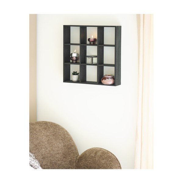 Raft negru etajat din lemn de pin 46 cm Moss – House Nordic-image-1