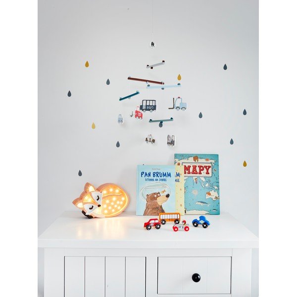 Veioză portocalie din lemn de pin Little Lights Fox Wild, lungime 31 cm-image-4