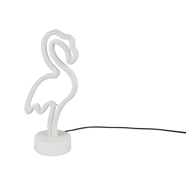 Veioză albă LED (înălțime 29 cm) Flamingo – Trio