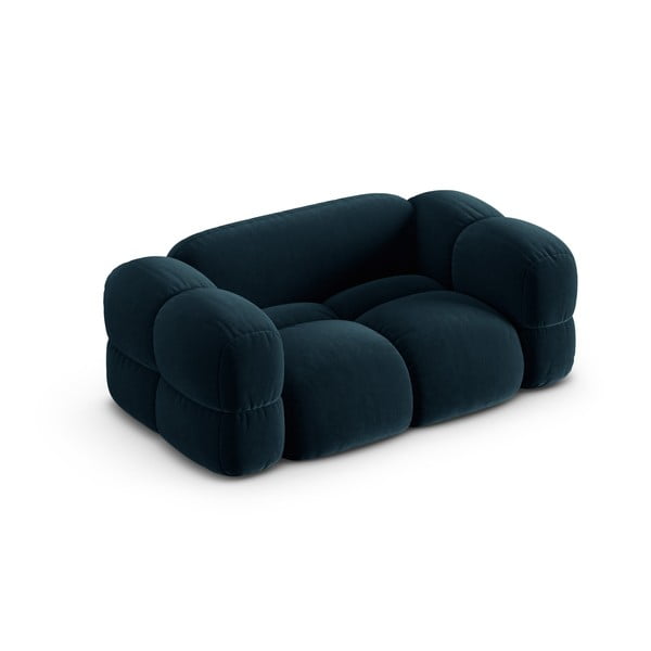 Canapea albastru-închis cu tapițerie din catifea 180 cm Loretto – Cosmopolitan Design-image-3