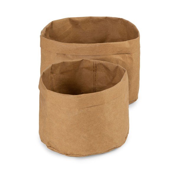 Set 2 coșuri de depozitare din celuloză Compactor Ecologik, galben închis-image-3