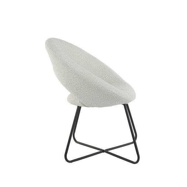 Fotoliu alb cu tapițerie din stofă bouclé Antony – Light & Living-image-2