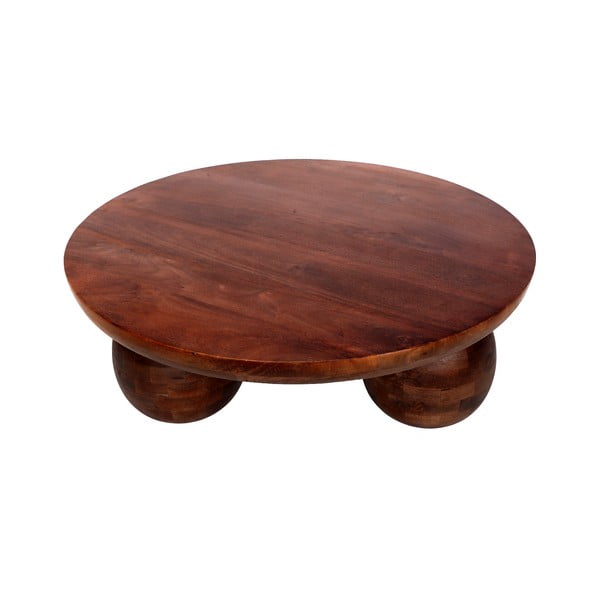 Măsuță de cafea maro rotundă din lemn de mango ø 100 cm Ailen – MOME-image-1
