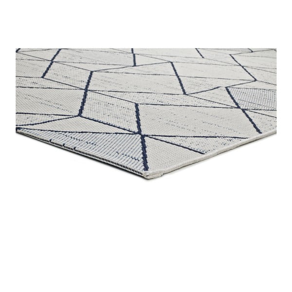 Covor pentru exterior Universal Elba Geo, 140 x 200 cm, crem-albastru-image-1