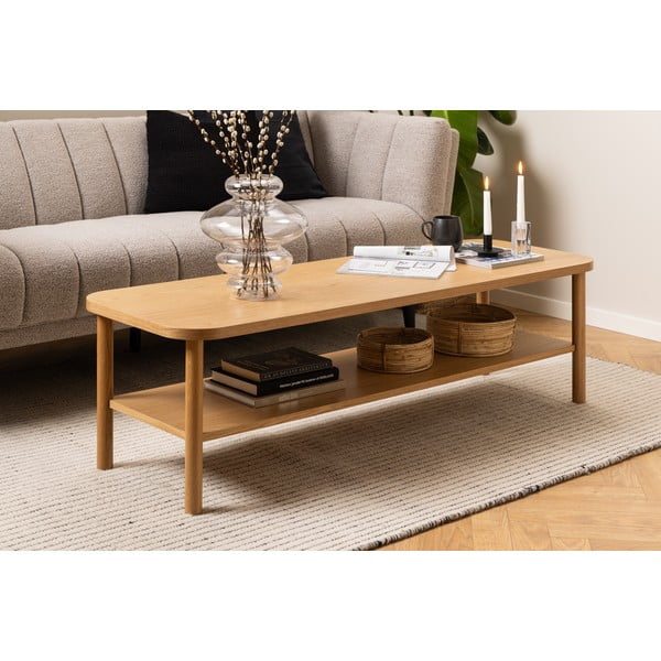 Măsuță de cafea în culoare naturală cu aspect de lemn de stejar 50x150 cm Banbury – Actona-image-3