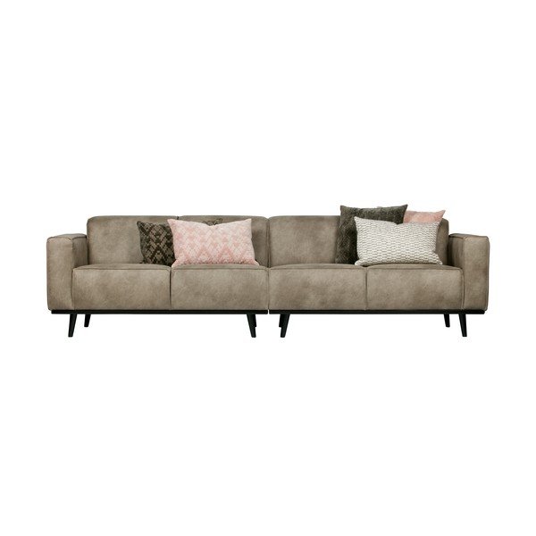 Canapea din piele artificială BePureHome Statement, 280 cm, gri-image-3