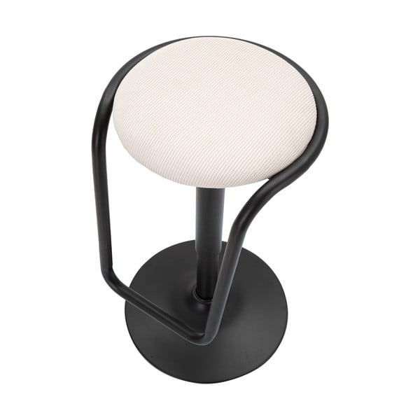 Scaun de bar alb/negru cu înălțime ajustabilă tapițat (înălțime șezut 61 cm) Destiny – Mauro Ferretti-image-4