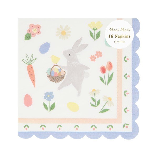 Șervețele 16 buc. din hârtie Easter Bunny – Meri Meri-image-2