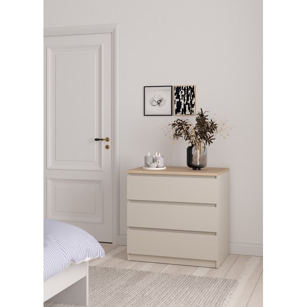 Comodă crem 77x76x50 cm Naia – Tvilum-image-1