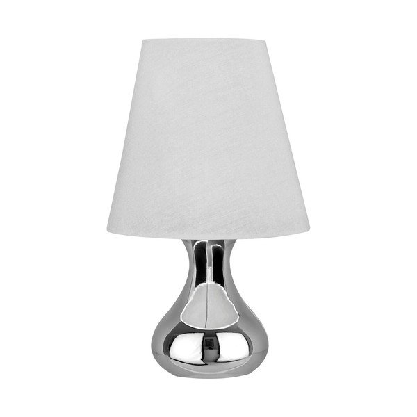 Veioză crem/argintie din metal cu abajur textil (înălțime 36 cm) Nell – Premier Housewares-image-2