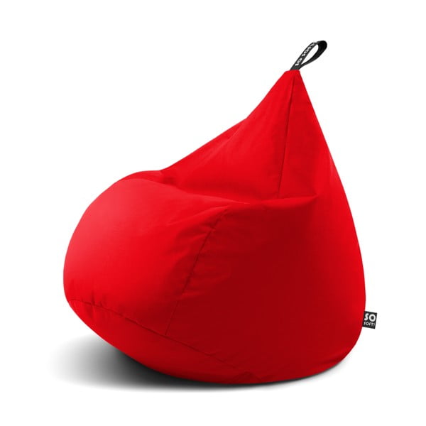 Fotoliu bean bag roșu Drop L – So Soft?