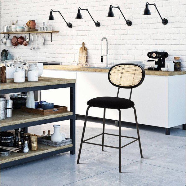 Scaun de bar Mauro Ferretti Osaka, negru-image-1