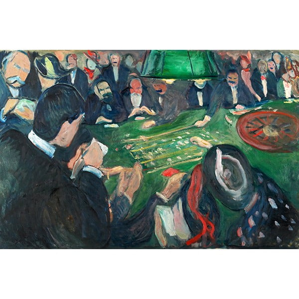 Reproducere tablou Edvard Munch - At the Roulette Table in Monte Carlo, 40 x 26 cm