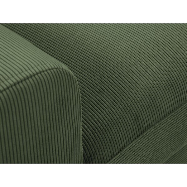 Colțar din catifea cu șezlong pe partea dreaptă Kooko Home Jazz, verde-image-1