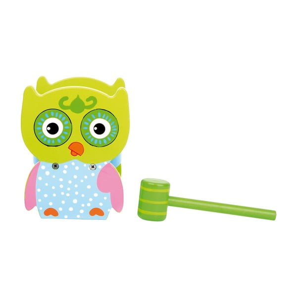 Jucărie motrică din lemn Legler Hammer Bench Owl