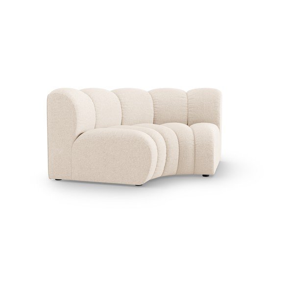 Modul pentru canapea modulară crem cu tapițerie din chenille (cu colț variabil) Lupine – Micadoni -image-1