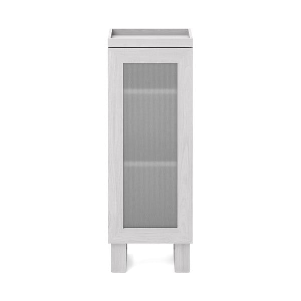 Dulap de baie din lemn de stejar Wireworks Mezza, alb-image-2