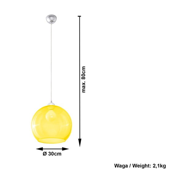 Lustră Sollux Bilbao, galben-image-2