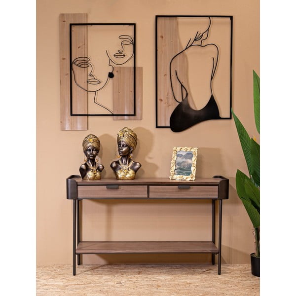 Masă consolă maro din lemn de brad 31x120 cm Toronto – Mauro Ferretti-image-1