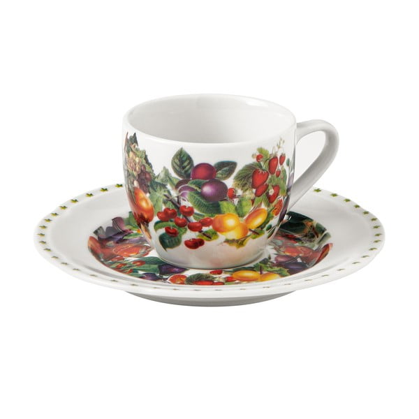 Set 4 cești cu farfurie din porțelan Brandani Le Primizie-image-1