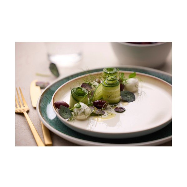 Farfurie albă/verde din gresie ø 27 cm Gastro White/Green – Bitz-image-3