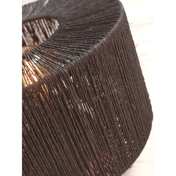 Lampadar negru cu abajur din iută (înălțime 126 cm) Iguazu – Good&Mojo-image-4