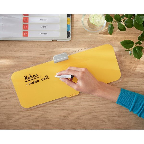 Tablă din sticlă pentru notițe Leitz Cosy, galben-image-4