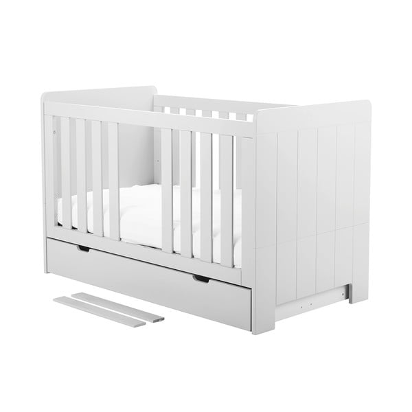 Pat pentru copii, variabil, Pinio Calmo, 140 x 70 cm, alb-image-2