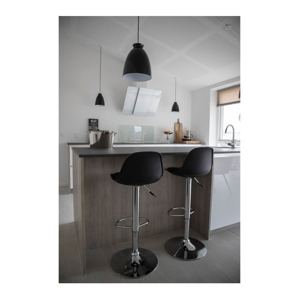 Scaune de bar negre rotative 2 buc. 82 cm Trondheim – House Nordic-image-2
