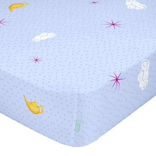 Cearceaf elastic din bumbac Mr. Fox Magic Rug, 70 x 140 cm, albastru