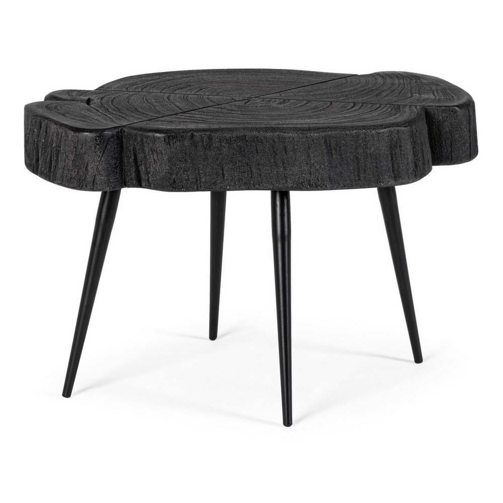 Măsuță de cafea neagră cu blat din lemn de acacia 35x46 cm Zakia – Bizzotto