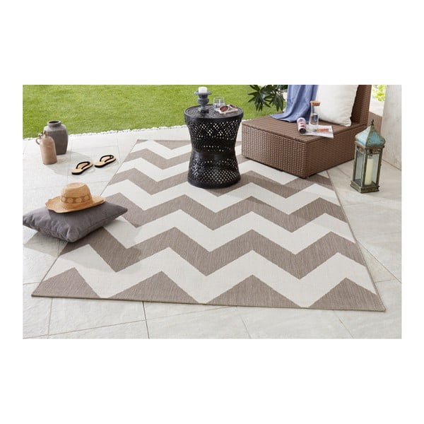 Covor adecvat interior/exterior Bougari Unique, 160 x 230 cm, bej-alb-image-3