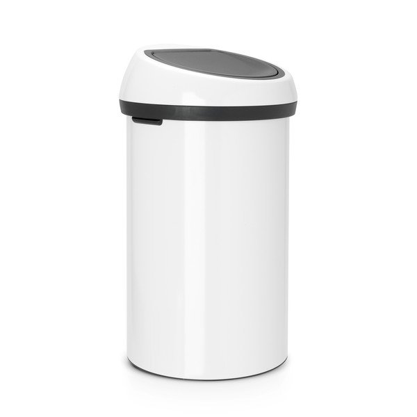 Coș de gunoi alb cu senzori de atingere din oțel 60 l Touch Bin – Brabantia
