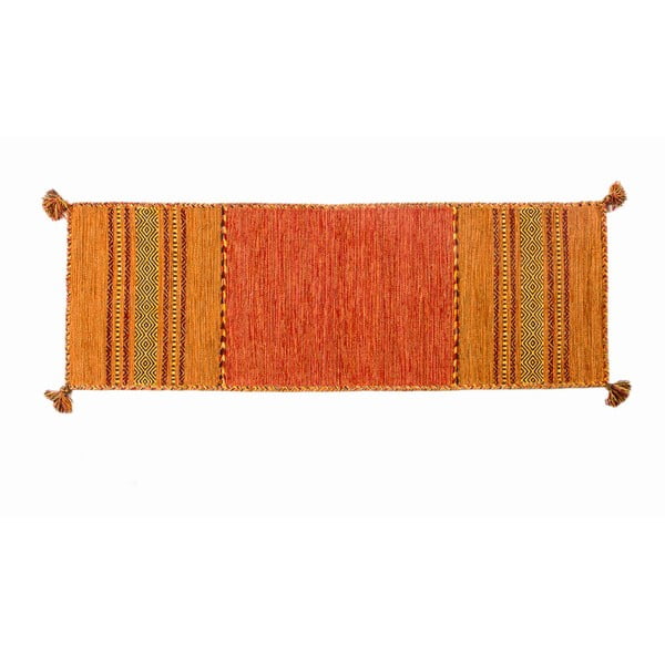 Covor țesut manual Navaei & Co  Kilim Tribal 501, 240 x 60 cm, portocaliu