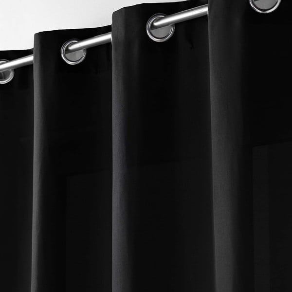 Draperie neagră din microfibră 140x280 cm Absolu – douceur d'intérieur-image-2