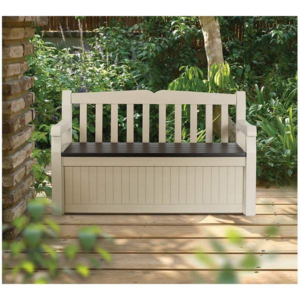 Bancă de grădină bej din plastic Eden – Keter-image-3