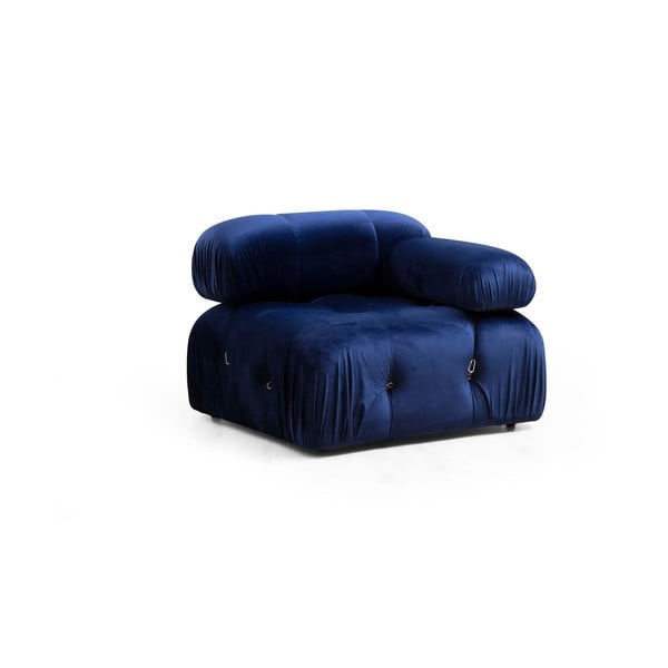 Modul pentru canapea albastru închis cu tapițerie din catifea (pe partea dreaptă) Bubble – Artie