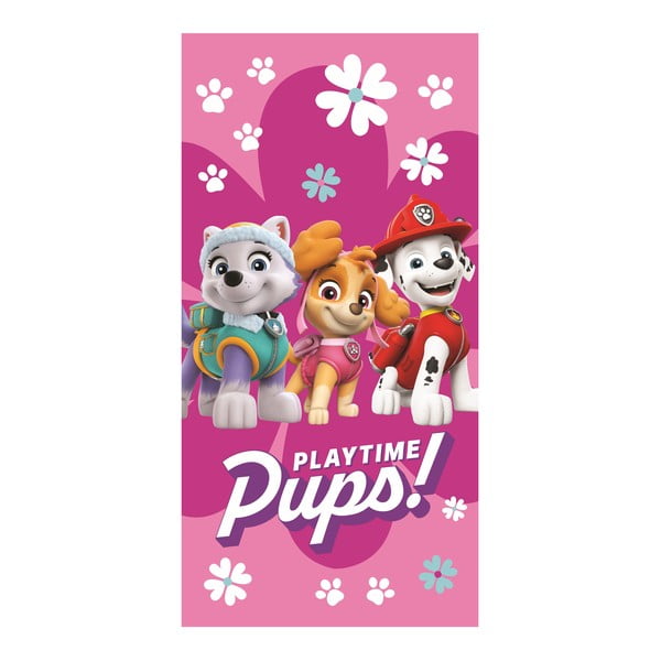 Prosop  pentru copii roz din bumbac 70x140 cm Paw Patrol – Jerry Fabrics