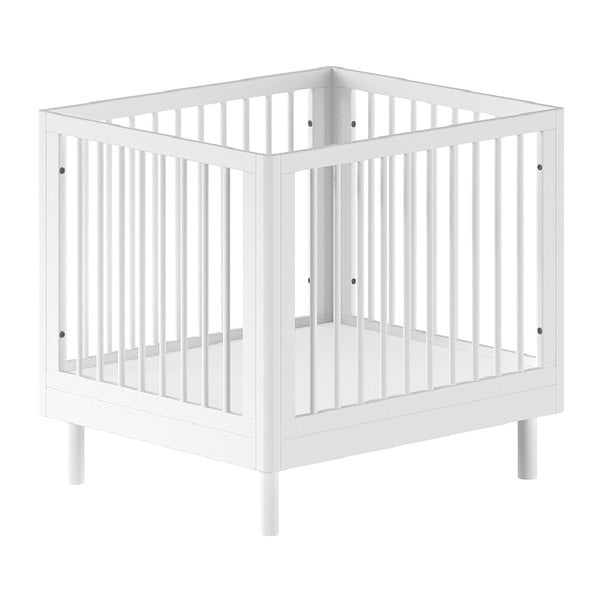 Țarc pentru copii alb din lemn de fag 95x75 cm Forrest – Vipack