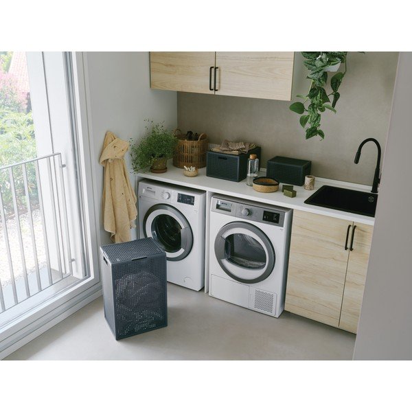 Cutie de depozitare gri închis din plastic reciclat cu capac 30x38x21 cm Kaya – Curver-image-2