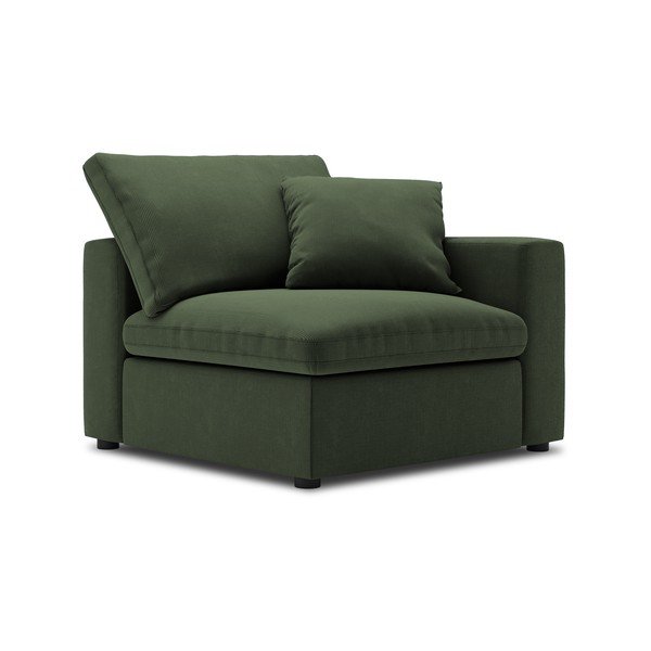 Modul cu tapițerie din catifea pentru canapea colț de dreapta Windsor & Co Sofas Galaxy, verde închis-image-2