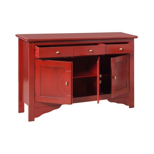 Dulap pentru veselă Evegreen House Credenza, roșu-image-1