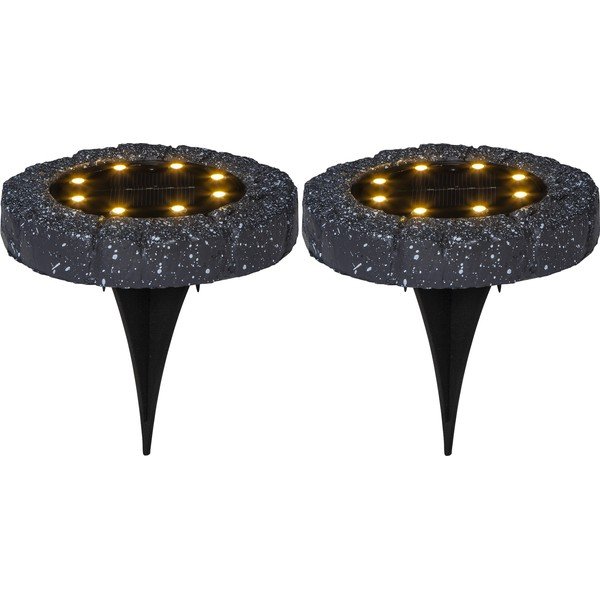 Set de 2 spoturi solare cu LED-uri pentru exterior Star Trading Lawnlight, ø 11 cm