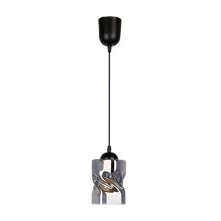 Lustră neagră cu abajur din sticlă ø 10 cm Felis – Candellux Lighting