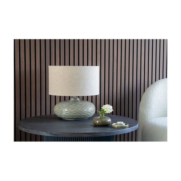 Veioză kaki din ceramică cu abajur textil (înălțime 44 cm) Oldham – House Nordic-image-2