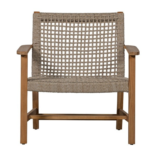 Fotoliu de grădină bej/în culoare naturală din lemn masiv Copper – Exotan-image-3