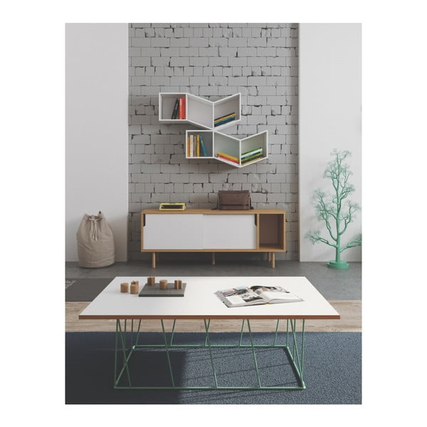 Comodă TemaHome Dann Oak, alb-image-2