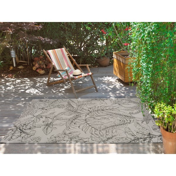 Covor de exterior Universal Tokio Leaf, 135 x 190 cm, crem-image-1