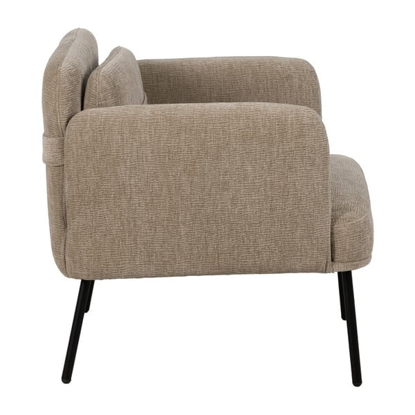 Fotoliu bej cu tapițerie din chenille Bind – Ixia-image-3