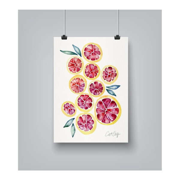 Poster Americanflat Americanflat Grapefruit Slices, 30 x 42 cm